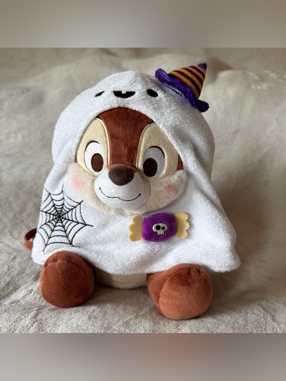 Authentic Disney Halloween Chip Plush Bag Shanghai Disneyland Exclusive 2022
